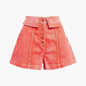 Ulla Johnson Kase Denim Shorts Coral